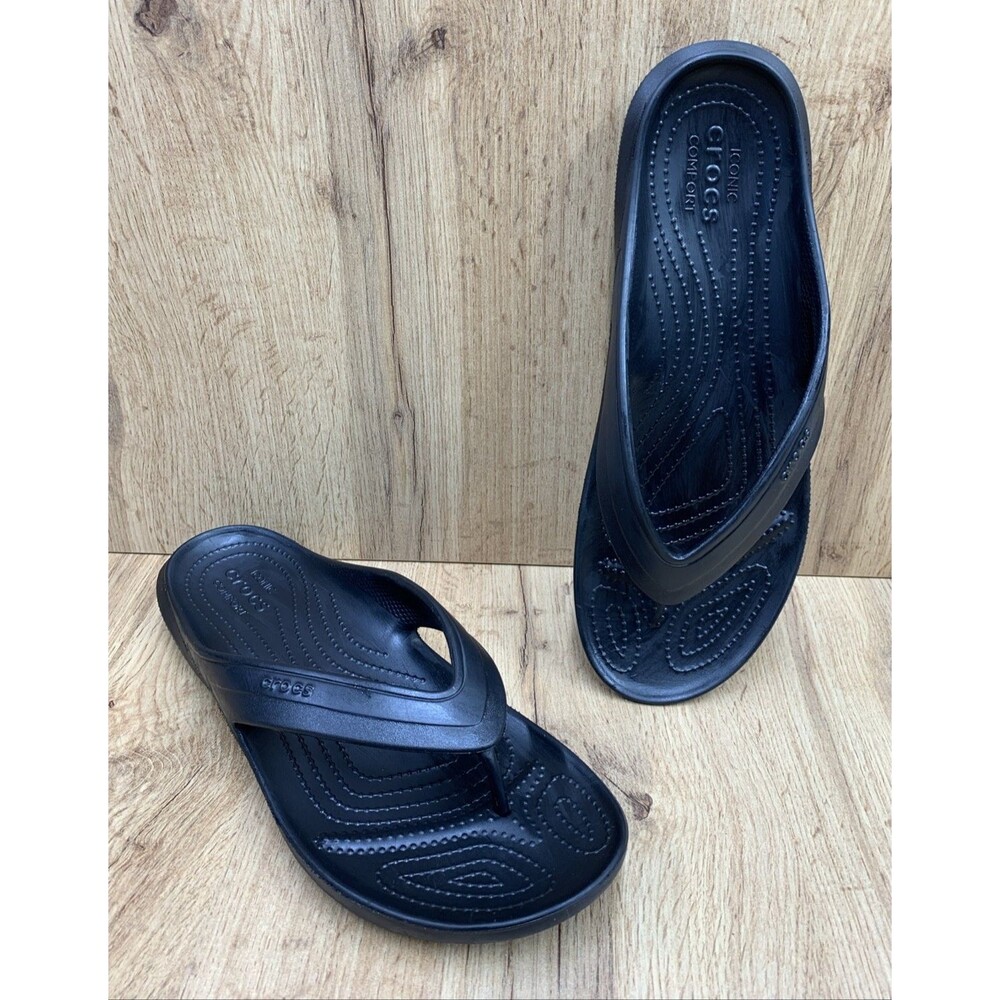 Crocs Iconic Comfort Womens Sandals Thong Comfort Rubber Size Mens 10 Women's 12